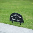 thumbnail image 7 of Decorative Please Keep Off The Grass Post, Outdoor Warning Ground Cast Iron Stake, Black, 7 of 7