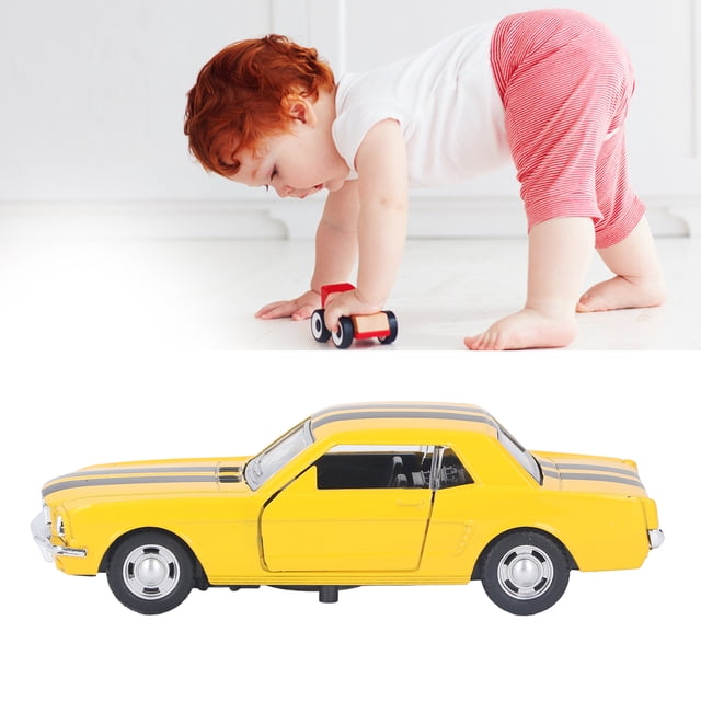 Modèle de Voiture Rétro à Rétrofriction, Jouet Véhicule Classique avec Portes Ouvrables
