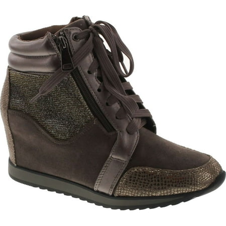 

Forever Link Women s Shea-42 Fashion Wedge Sneakers Grey 10