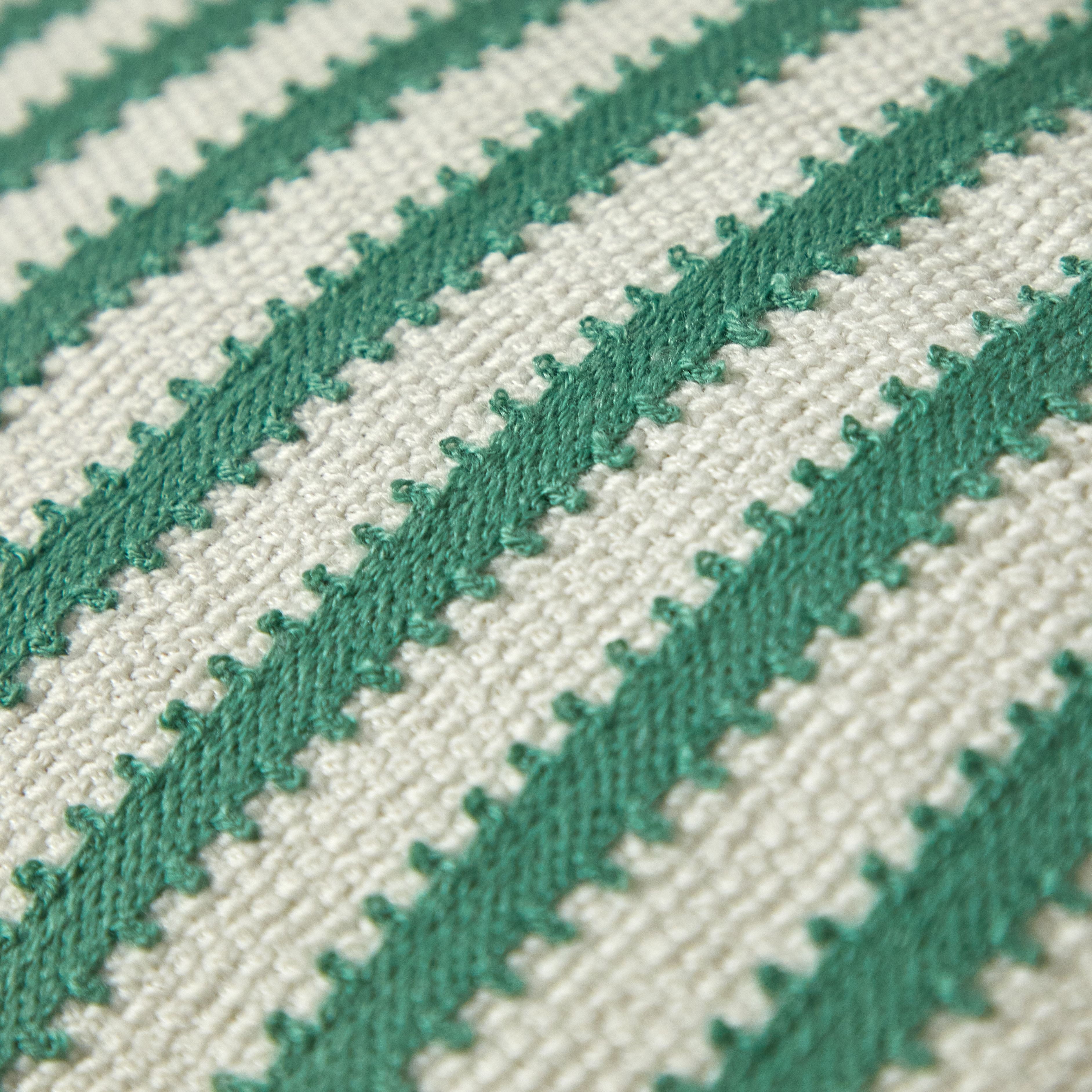 Mainstays by Becky G. & Alejandra Oblong Decorative Pillow, Green Cabana Stripe, 14" x 20"