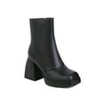 thumbnail image 5 of Puntoco Women Winter Boots Clearanc Solid Color Thick High-Heeled Women'S Boots Black 6.5(38), 5 of 5