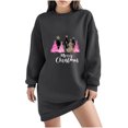 thumbnail image 1 of Pisexur Robe de Noël pour Femmes Mode Imprimé Arbre de Noël Col Rond Robe Chandail en Molleton Décontractée Manches Longues Robe de Fête d'Automne Mini Robe, 1 of 4