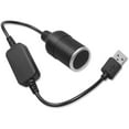 thumbnail image 1 of Usb To 12V Dc Power Adapter-Usb 5V A Male To 12V Car Cigarette Lighter Socket Power Adapter Suitable For Driving Recorder Dvr Driving Recorder Gps (Max 10W 0.8A), 1 of 8