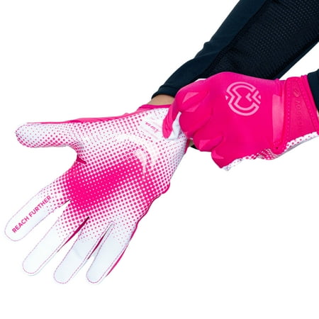 Massov VPRO3 Youth Football Glove, Child Receiver Glove, Pink, Medium
