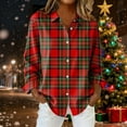 thumbnail image 5 of THDHVS Button Down Shirts for Women,Women's All Over Vintage Plaid Shirt with Button Down Collar and Long Sleeve Classic Button Up Top Fashion Style for Casual Wear, 5 of 6