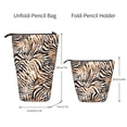 thumbnail image 2 of Picia Watercolor Zebra Print Telescopic Pencil Case, Telescopic Pen Holder Telescopic Pencil Pouch Bag Stationery Pencil Case Box Storage Organizer Makeup Bag, 2 of 6