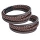thumbnail image 2 of Pulseras 2 Piezas Pulseras Cuero De PU Trenzado Pareja Casual Hecho A Mano Decoración De Muñeca Multicapa Hebilla Negra Marrón, 2 of 7
