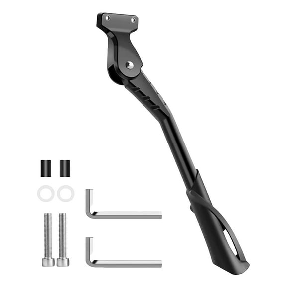 Bike Kickstand Adjustable Aluminium Alloy Bicycle Kickstand Bike Side Kickstand Fit for 20" 22" 24" 26" Mountain Bike Road Bike/BMX/MTB (Black for 22-24-26-27-28 inch bike)