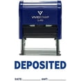 thumbnail image 2 of Vivid Stamp Deposited With Date Amount Line Self Inking Rubber Stamp (Blue Ink) - Medium, 2 of 2