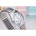 thumbnail image 5 of Stainless Steel Band Classic Design Stretchband Vintage White Face Watch-210-W, 5 of 6