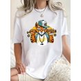 thumbnail image 1 of Camisetas para mujer Verano manga corta Tops para DeportesFunny Tiger Print Casual Sports T-shirt, Short Sleeve Crew Neck Spring & Summer Top, Women's Clothing, Baseball, Fashion Trend, Holiday Comf, 1 of 6
