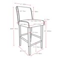 thumbnail image 4 of Ira Smooth Fabric Upholstered Counter Height Bar Stool with Wood Legs, 4 of 4