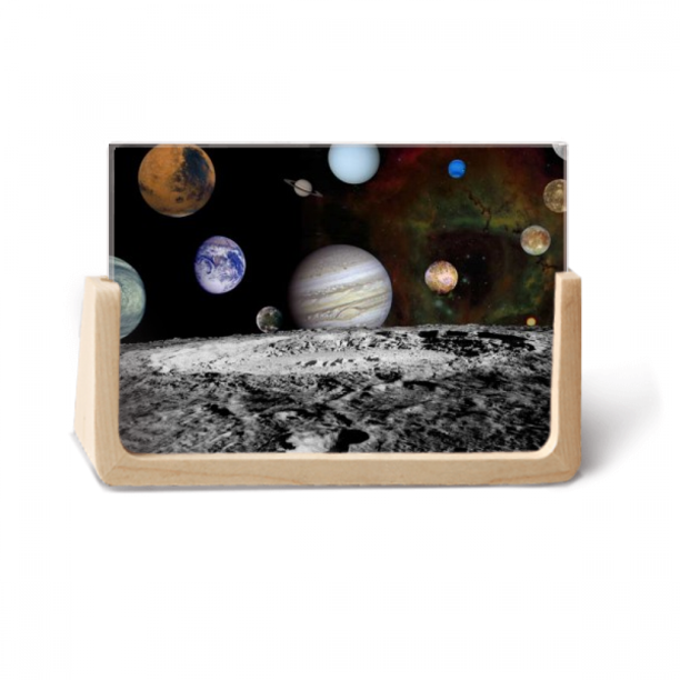 Many Dark Universe Photo Wooden Photo Frame Tabletop Display