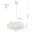 thumbnail image 3 of JONATHAN Y Zephyr 23" 2-Light Modern Contemporary Silk LED Cloud Pendant, White, 3 of 12