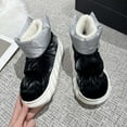 thumbnail image 4 of jsaierl Down Cloth Snow Boots Women's Winter High Top Cotton Shoes Wool Seam Color Contrast Integrated Plush Thickened Thermal Short Boots, 4 of 9
