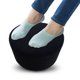 thumbnail image 1 of Funda redonda estirable para reposapiés de dormitorio inferior elástica, protector de muebles lavable, decoración, funda para reposa Negro BLESIY Funda otomana redonda, 1 of 8