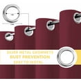 thumbnail image 6 of Red Solid Color Blackout Curtains for Bedroom/Living Room, Thermal Insulated Kitchen Curtains, Aesthetics Contemporary Luxury Grommet Darkening Window Treatment Drapes 52"x84"x2, 6 of 8