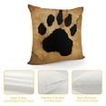 thumbnail image 4 of JEUXUS  Throw Pillow Covers Vintage Lovely Black Bear Paw Print Pillowslip Square Sofa Cute  Cushion Cases Pillowcases, 4 of 5