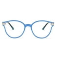 thumbnail image 3 of 4 Pairs of Blue Cat Eye Reading Glasses 3.5 HD Blue Light Blocking Presbyopic Glasses Elegant Pearl Readers +3.50 for Women, 3 of 5
