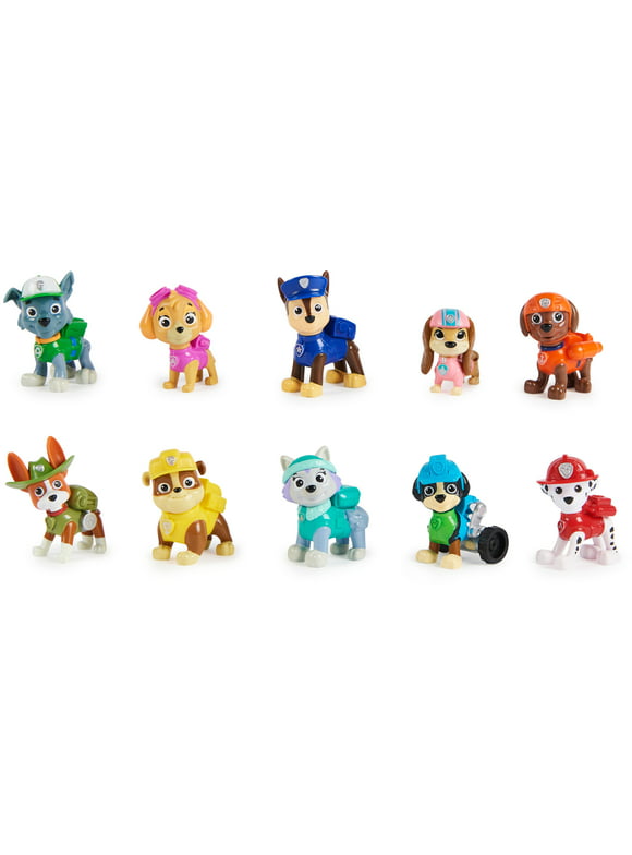 PAW Patrol, 10th Anniversary, All Paws On Deck 10 Collectible Toy Figures Gift Pack