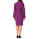 thumbnail image 3 of Conjuntos de falda para mujer INSPIRE CHIC, traje sin cuello, blazer y faldas lápiz, 2 piezas, atuendos elegantes, color púrpura oscuro, 3 of 6