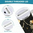 thumbnail image 3 of Yayeee 40oz Stainless Steel Tumbler with Straw and Handle Double-Wall Insulated Travel Water Bottle, Halloween Dancing, 3 of 8