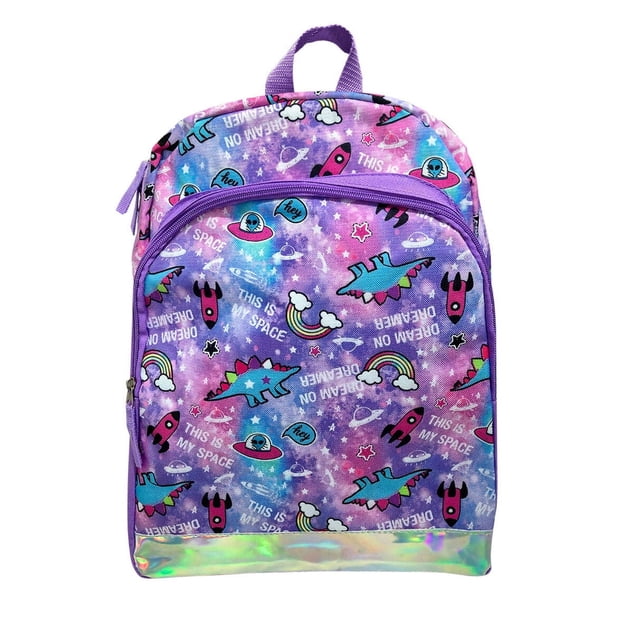 Mochila Escolar Infantil Niñas Unicorn Glitter My Space Moda Color Rosa