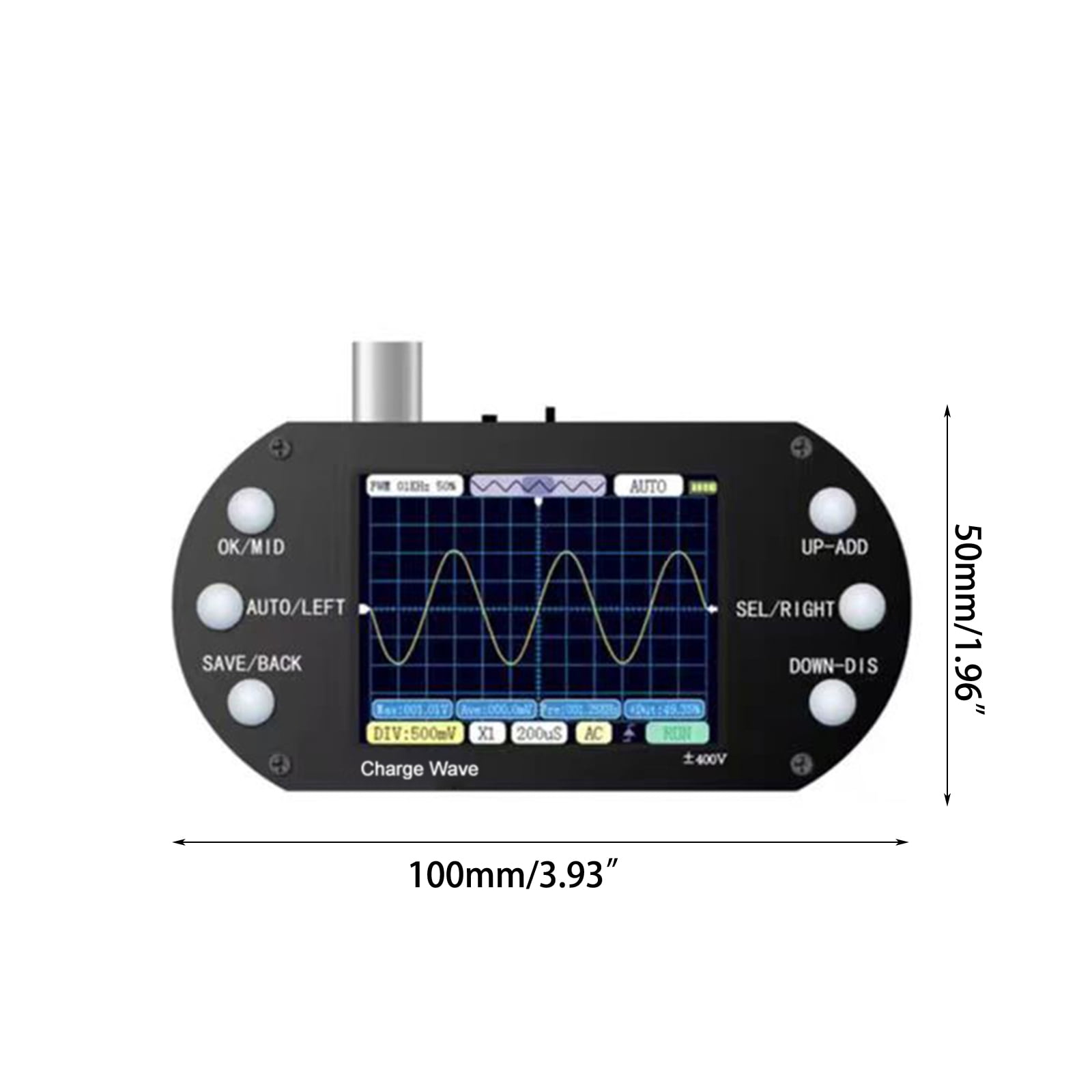 Multifunction Digital Oscilloscope Transistor-Tester Meter 2.5Mhz Sampling Rate 200Khz Bandwidth for Auto Repair