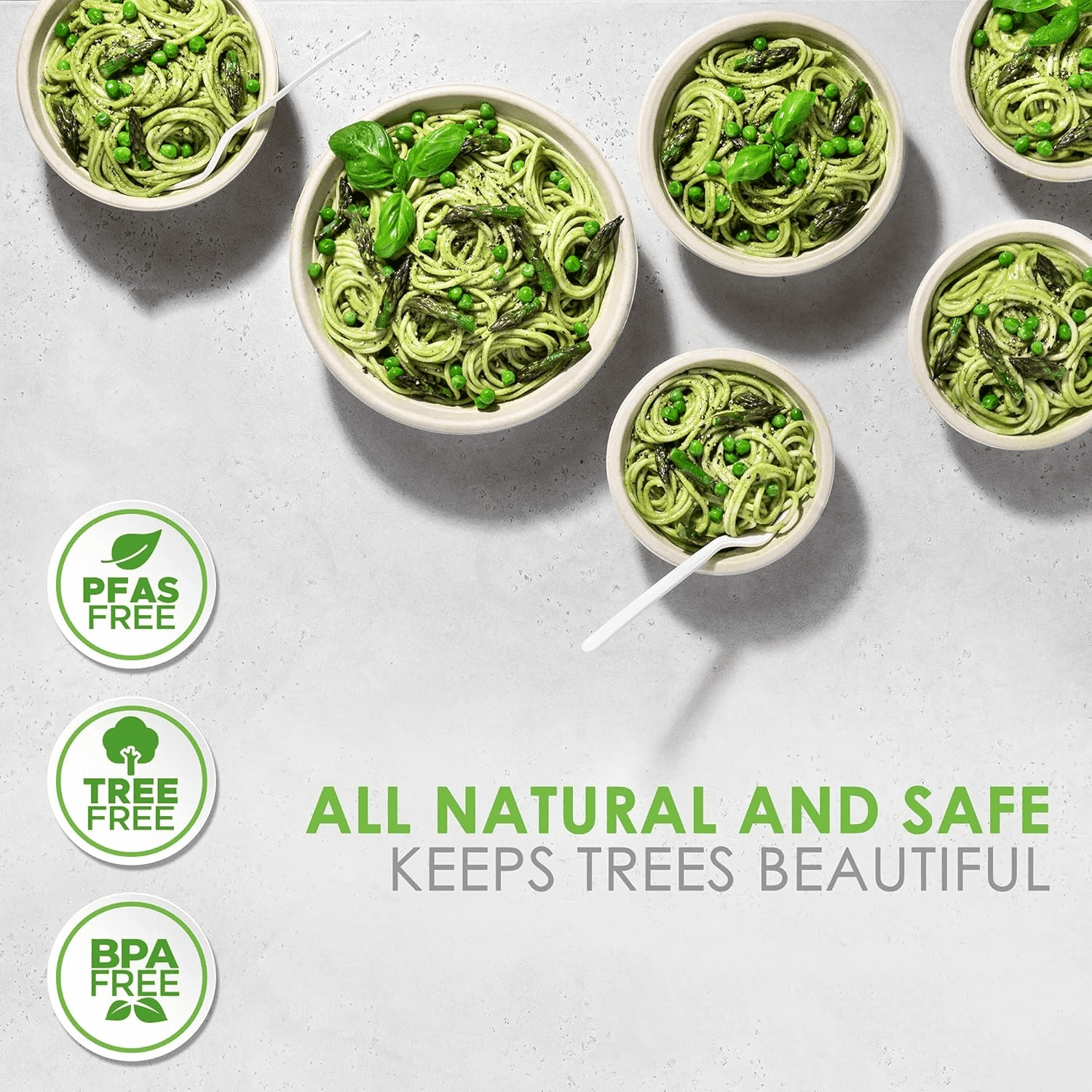 Compostable Paper Plates [9 in.] – 150 Disposable Plates Eco Friendly Sturdy Tree Free Liquid and Heat Resistant Alternative to Plastic or Paper Plates
