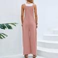 thumbnail image 7 of Seductiva Pink Women's Wide Leg Pants Women's Loose Fit Jumpsuit Overalls Lightweight Summer Romper with Adjustable Straps & Pockets, Casual Sleeveless Denim-Like Overalls for Beach, 7 of 7