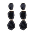 thumbnail image 5 of Yesbay 1 Pair Women Long Hanging Earrings Irregular Geometric Shape Resin Multi-layer Smooth Electroplated Ear Jewelry Lady Prom Cocktail Party Dangle Ear, 5 of 8