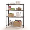 thumbnail image 1 of Hyper Tough 4 Tier Metal Storage Rack, Wire Shelving, 350lbs Loading Capacity for Each Shelf, Black Color, 1 of 8