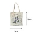 thumbnail image 3 of Bolsa de mano de lona con estampado de letras de plantas Vintage para mujer Ndcxsfigh Para Estrenar, 3 of 8