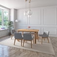 thumbnail image 3 of Juego de Comedor de Madera con 6 Sillas Tapizadas para 6 Personas, Mesa y Sillas para Comedor y Cocina, Midtown Concept Amalfi, Roble y Gris Claro, 3 of 5