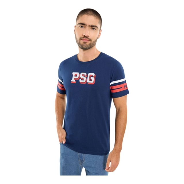 Playera Fanatics Hombre Paris Saint Germain Logo Psg Azul azul marino M