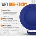 thumbnail image 4 of NutriChef 14" Fry Pan With Lid - Extra Large Skillet Nonstick Frying Pan with Silicone Handle, Ceramic Coating, Blue Silicone Handle, Stain-Resistant And Easy To Clean, Professional Home Cookware, 4 of 5
