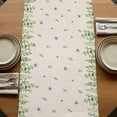 thumbnail image 5 of Table Runners 90 Inches Long Dress Scarves, Farmhouse Botancial Farmhouse Coffee/Dining/Kitchen Table Runner for Living Room, Pastoral Daisy Leaves Rustic Burlap 13x90 Inch, 5 of 9