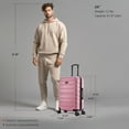 thumbnail image 3 of InUSA Trend 24" Hardside Lightweight Luggage with Spinner Wheels, Handle, and Trolley, Rose Gold, 3 of 11