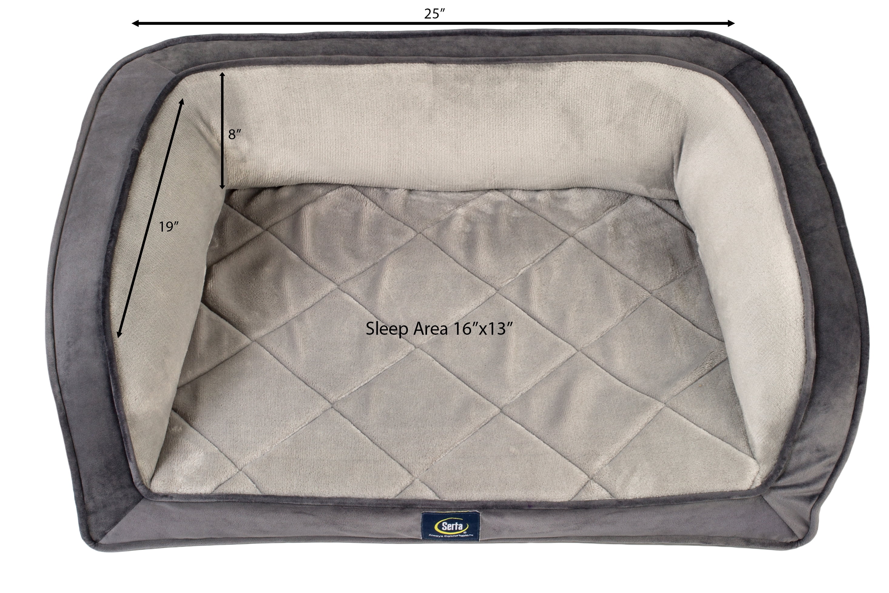 Serta orthopedic gel memory best sale foam quilted couch pet bed