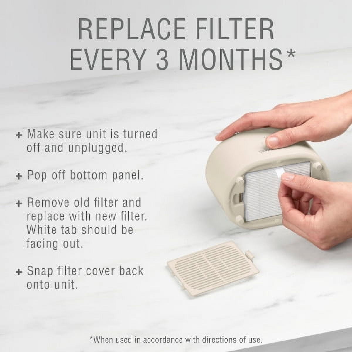 (2 pack) CONAIRPURE Portable AIR PURIFIER Replacement Filters 2-pk APRP03 For Small Places 2,500 hours