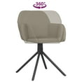 thumbnail image 5 of vidaXL Swivel Dining Chairs 2 pcs Light Grey Velvet, 5 of 5
