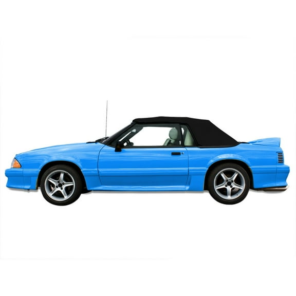 Sierra Auto Tops Convertible Top Replacement for Ford Mustang 1991-1993, Pinpoint Vinyl, Black