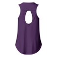 thumbnail image 5 of Rigardu Womens Workout O Neck Sleeveless Breathable Backless Tank Yoga Tops Shirt Purple+M, 5 of 5