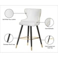 thumbnail image 4 of Trent Home 27.9" Contemporary Faux Leather Bar Stool in White (Set of 2), 4 of 5