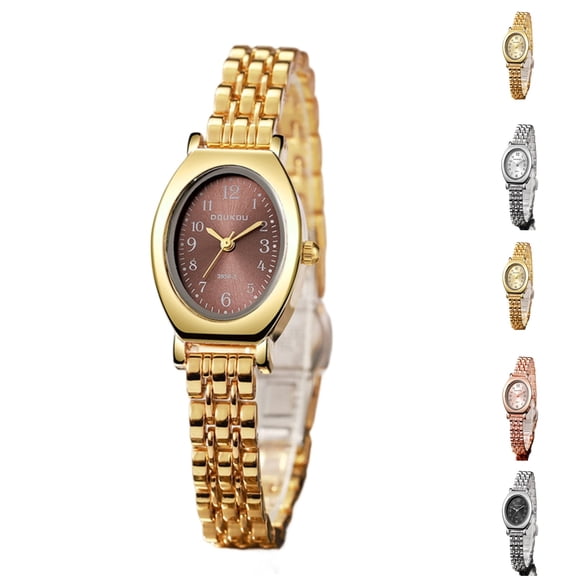 Resicozy Bracelet Watch for Women Oval Quartz Analog Wristwatch with Elegant Slim Roman Numeral Dial Watch for Ladies
