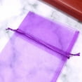 thumbnail image 5 of FRCOLOR Purple Gauze Wine Bag with Drawstring for Bottle Gift Ideal for Parties and Festive Occasions 10PCS, 5 of 8
