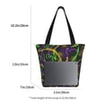 thumbnail image 3 of Pofeuu Neon Mardi Gras Print Women Fashion Shoulder Handbags Top Handle Satchel Bags Tote Shoulder Shopping Bag Stylish Canvas Tote Bag, 3 of 6