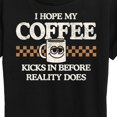 thumbnail image 3 of Instant Message - Hope My Coffee Kicks In - Women's Short Sleeve Graphic T-Shirt, 3 of 6