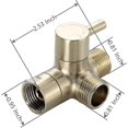 thumbnail image 2 of Shower Arm Diverter Valve, 3 Way Shower Splitter, G1/2 Shower Arm Diverter for Hand Held Shower Head and Fixed Sprayer, Bathroom Universal Shower Syst, 2 of 5