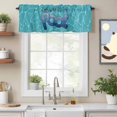 thumbnail image 2 of This Way To The Pool Valance Curtain Abstract Summer Letter Print Window Valances Rod Pocket Short Curtains Window Treatments for Kitchen Bedroom Bathroom Laundry 56" x 16", 2 of 9